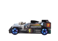 Autobett >Rinum< Liegefläche 90x200cm, Schwarz mit Fotodruck - 106x64x220 (B/H/T)