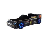 Autobett >Rinum< Liegefläche 90x200cm, Schwarz mit Fotodruck - 106x64x220 (B/H/T)