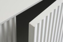 Highboard >PALMA< in Greige, MDF Greige Pantone - 100x125x40cm (BxHxT)