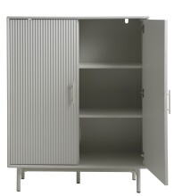 Highboard >PALMA< in Greige, MDF Greige Pantone - 100x125x40cm (BxHxT)