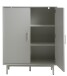 Highboard >PALMA< in Greige, MDF Greige Pantone - 100x125x40cm (BxHxT)