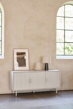 Sideboard >PALMA< in Greige, MDF greige Pantone - 160x75x45cm (BxHxT)