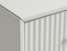 TV-Board >PALMA< in Greige, MDF Greige pantone + Metal - 45x50x140cm (BxHxT)