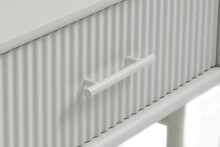 Couchtisch >PALMA< in Greige, MDF + Stahl in greige - 60x40x120cm (BxHxT)