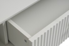 Couchtisch >PALMA< in Greige, MDF + Stahl in greige - 60x40x120cm (BxHxT)