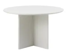 Esstisch >PALMA< in Greige, MDF + Stahl in greige -...