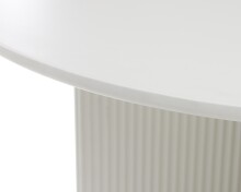 Esstisch >PALMA< in Greige, MDF + Stahl in greige - 75x110cm (HxD)