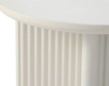 Beistelltisch >PALMA< in Greige, MDF + Stahl in greige - 55x50cm (HxD)