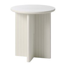 Beistelltisch >PALMA< in Greige, MDF + Stahl in...