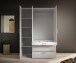 Kleiderschrank >Vesala< in Weiß mit Spiegel, Melamin - 135x195x56cm (BxHxT)