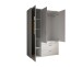 Kleiderschrank >Vesala< in Weiß mit Spiegel, Melamin - 135x195x56cm (BxHxT)