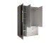 Kleiderschrank >Vesala< in Weiß mit Spiegel, Melamin - 135x195x56cm (BxHxT)