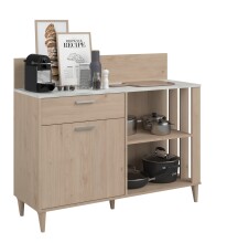 Mehrzweckschrank-Set >Gala 2< (2 teilig) Jackson Eiche Dekor / Beton Optik, Buffet + Beistellschrank