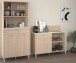 Mehrzweckschrank-Set >Gala 2< (2 teilig) Jackson Eiche Dekor / Beton Optik, Buffet + Beistellschrank
