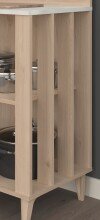 Buffet >Gala 11< in Jackson Eiche Dekor / Beton- Optik - 84x182x41cm (BxHxT)