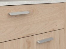 Buffet >Gala 11< in Jackson Eiche Dekor / Beton- Optik - 84x182x41cm (BxHxT)