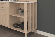 Küchenbuffet >Gala 12< in Jackson Eiche Dekor / Beton-Optik - 120x100x41 (BxHxT)