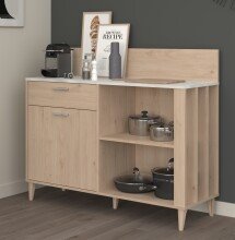 Küchenbuffet >Gala 12< in Jackson Eiche Dekor / Beton-Optik - 120x100x41 (BxHxT)