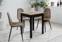 Esstisch >Capri< in Dekor Artisan Eiche / schwarz - 60x76x67cm (BxHxT)