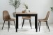 Esstisch >Capri< in Dekor Artisan Eiche / schwarz - 90x76x67cm (BxHxT)