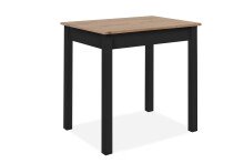 Esstisch >Capri< in Artisan Eiche Dekor / Schwarz - 110x76x67cm (BxHxT)