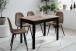 Esstisch >Capri< in Artisan Eiche Dekor / Schwarz - 110x76x67cm (BxHxT)
