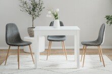 Esstisch >Capri< in Weiß Dekor - 90x76x67cm (BxHxT)