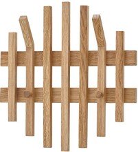 Garderobenpaneel >BANTRY< 4 Haken, Lamellen, in...