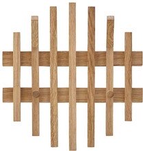 Garderobenpaneel >BANTRY< 4 Haken, Lamellen, in...