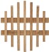 Garderobenpaneel >BANTRY< 4 Haken, Lamellen, in Eiche, Massivholz - 38x40x11cm (BxHxT)