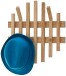 Garderobenpaneel >BANTRY< 4 Haken, Lamellen, in Eiche, Massivholz - 38x40x11cm (BxHxT)