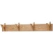 Garderobenleiste >BANTRY< 4 Haken, in Eiche, Massivholz - 80x13x12cm (BxHxT)