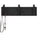 Garderobenleiste >BANTRY< 3 Haken, Eiche massiv, schwarz mit Maserung - 40x13x12cm (BxHxT)
