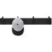 Garderobenleiste >BANTRY< 4 Haken, Eiche massiv, schwarz mit Maserung - 80x13x12cm (BxHxT)