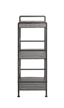 Regal >59825< 3 Böden, in anthrazit, Stahlrohr, Metall - 33x74x28cm (BxHxT)