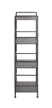 Regal >59826< 4 Böden, in anthrazit, Stahlrohr, Metall - 33x106x28cm (BxHxT)