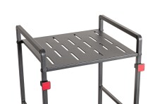Regal >59826< 4 Böden, in anthrazit, Stahlrohr, Metall - 33x106x28cm (BxHxT)