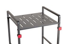 Regal >59826< 4 Böden, in anthrazit, Stahlrohr, Metall - 33x106x28cm (BxHxT)