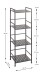 Regal >59826< 4 Böden, in anthrazit, Stahlrohr, Metall - 33x106x28cm (BxHxT)