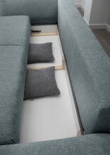 Schlafsofa >Phedra< Armlehnfunktion, 9758 Corto mint, Mikrofaser - 242x90x131cm (BxHxT)