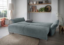 Schlafsofa >Phedra< Armlehnfunktion, 9758 Corto mint, Mikrofaser - 242x90x131cm (BxHxT)