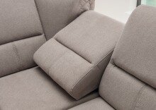 Polstergarnitur >Ludwigshafen< Motor-Relaxfunktion, Schlaffunktion, dunkelgrau - 268x113x222cm BxHxT