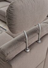 Polstergarnitur >Ludwigshafen< Motor-Relaxfunktion, Schlaffunktion, dunkelgrau - 268x113x222cm BxHxT