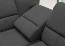 Polstergarnitur >Ludwigshafen< Motor-Relaxfunktion, Schlaffunktion, schwarz - 268x113x222cm (BxHxT)