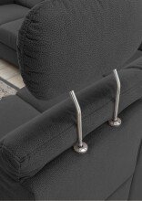 Polstergarnitur >Ludwigshafen< Motor-Relaxfunktion, Schlaffunktion, schwarz - 268x113x222cm (BxHxT)