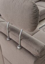 Polstergarnitur >Ludwigshafen< Motor-Relaxfunktion, Schlaffunktion, dunkelgrau - 268x113x222cm BxHxT