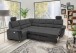 Polstergarnitur >Ludwigshafen<  Motor-Relaxfunktion, Schlaffunktion, schwarz - 268x113x222cm (BxHxT)