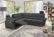 Polstergarnitur >Ludwigshafen<  Motor-Relaxfunktion, Schlaffunktion, schwarz - 268x113x222cm (BxHxT)