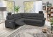 Polstergarnitur >Ludwigshafen<  Motor-Relaxfunktion, Schlaffunktion, schwarz - 268x113x222cm (BxHxT)