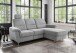 Ecksofa >Ludwigshafen< Motor-funktion, Kopfstütze, Stauraum, silber - 231x113x165 (BxHxT)